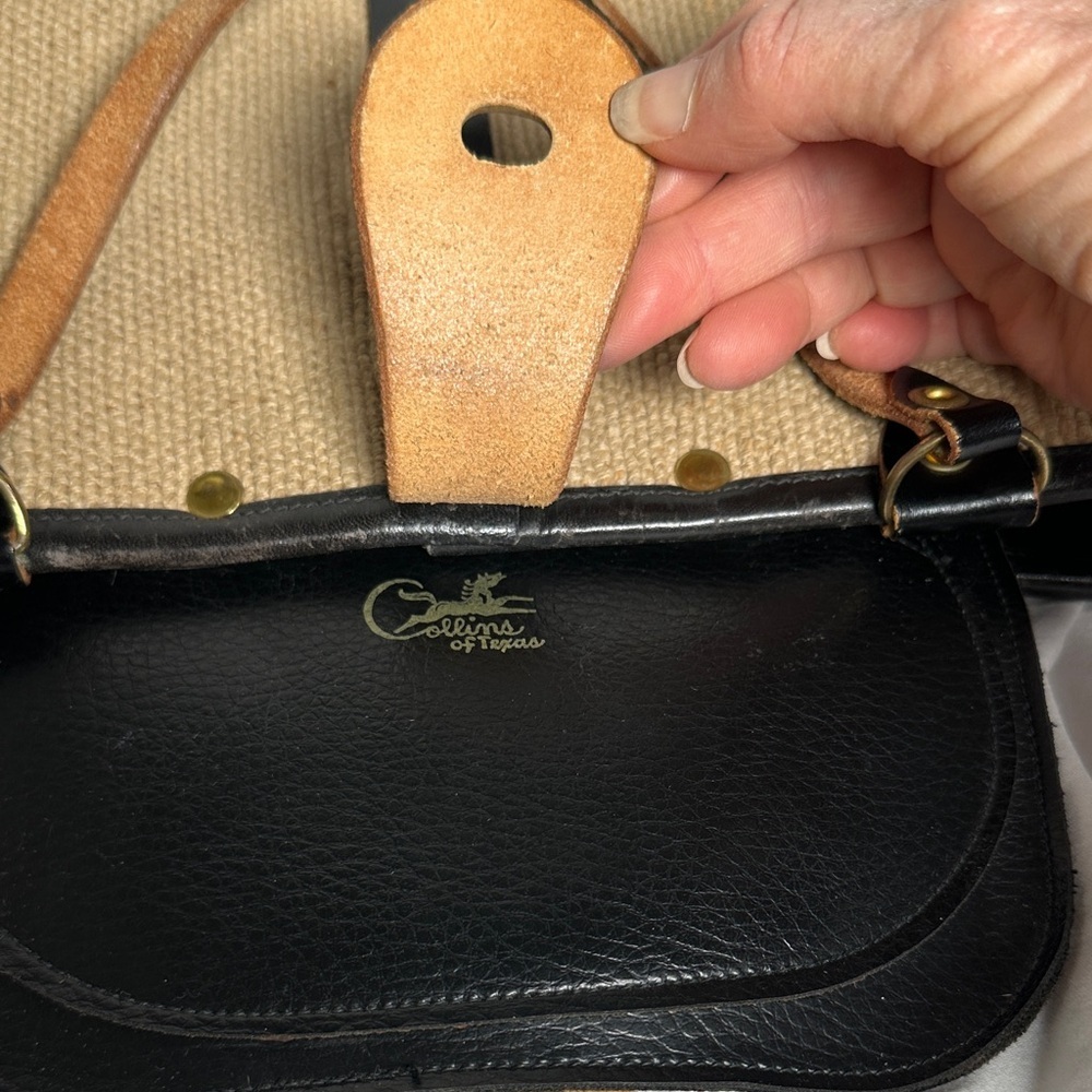 1954 ENID COLLINS OF TEXAS Elegant Embellished Black leather jewels cable car - Picture 11 of 15